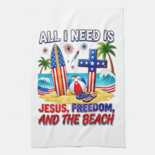 ALL I NEED IS JESUS TEA TOWEL