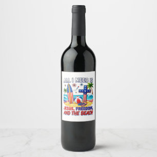 ALL I NEED IS JESUS WINE LABEL