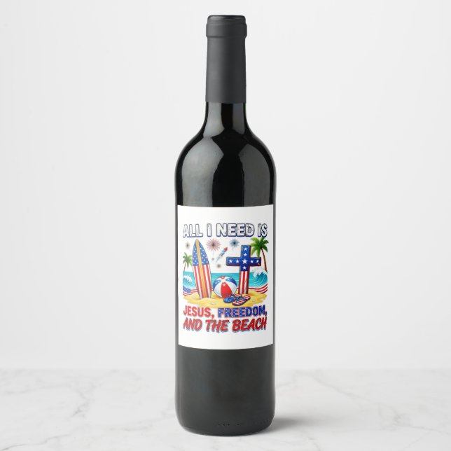 ALL I NEED IS JESUS WINE LABEL (Front)