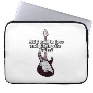 All i need is love and playing the guitar. vintage laptop sleeve