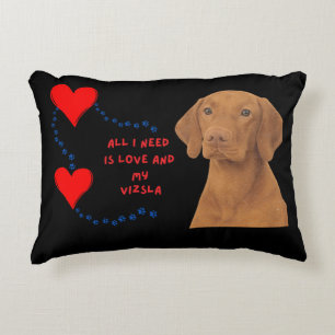 All I Need Is Love & My Vizsla – Accent Pillow 🐾❤