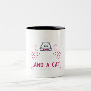 all i need is love of cats   cats design  Two-Tone coffee mug