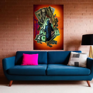 All I need is money   AI Art  Poster