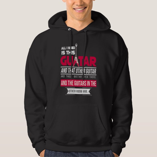 All I Need Is This Guitarist Music Lover Bass Spi Hoodie (Front)