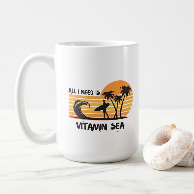 All I need is vitamin SEA T-shirt. Coffee Mug (With Donut)