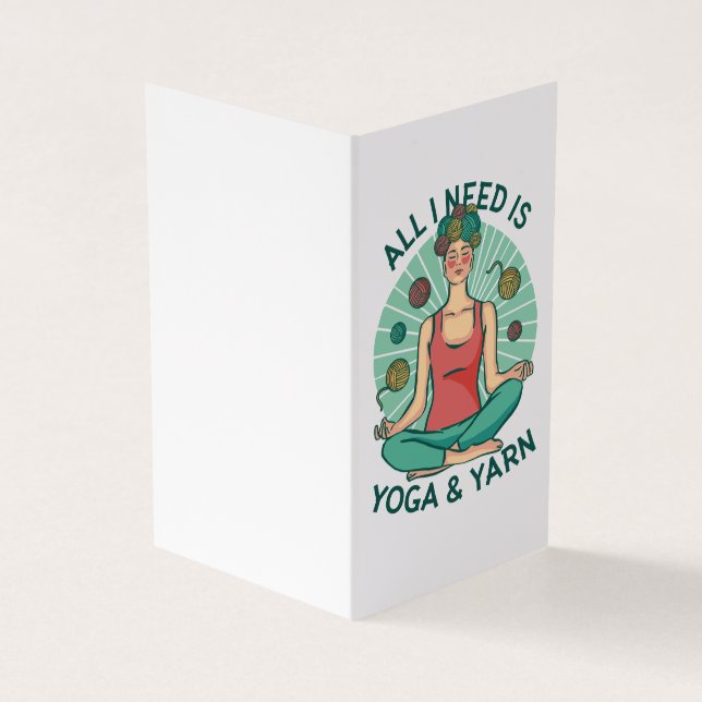 All I need is Yoga and Yarne Phrase Business Card (Outside)