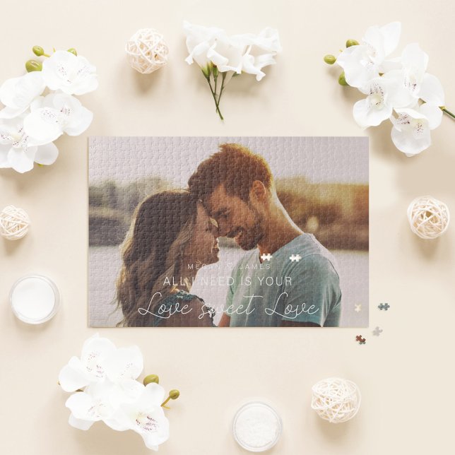 All I Need Is Your Love Sweet Love Custom Photo Jigsaw Puzzle (All I Need Is Your Love Sweet Love Custom Photo Jigsaw Puzzle)