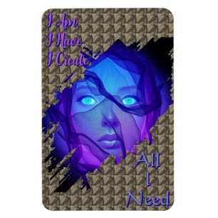 All I Need - Mantra - AI Fantasy Digital Art Print Magnet