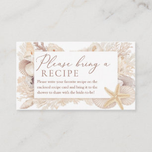 All I sea Is Love Bridal Shower Recipe Enclosure Card