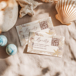 All I sea Is Love Bridal Shower Registry QR code Enclosure Card