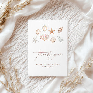 All I Sea Is Love Coastal Bridal Shower Thank You Card