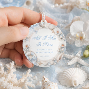 All I Sea Is Love Coastal Bridal Shower Thank You Favour Tags