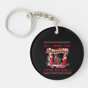 All I Want Beagle And Coffee In Christmas Event Key Ring