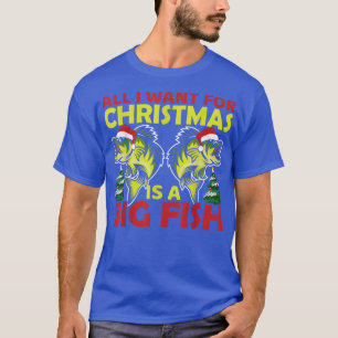 All I Want Fishing Christmas in July, Cool Funny G T-Shirt