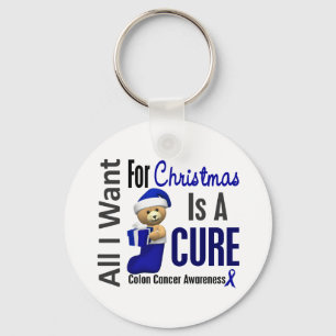 All I Want For Christmas Colon Cancer Key Ring