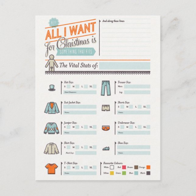 All I Want For Christmas Funny Postcard (Front)