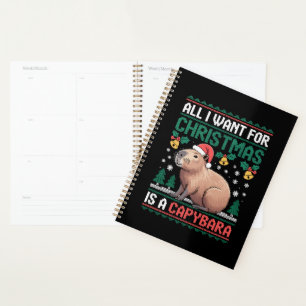 All I Want For Christmas Is A Capybara Animal Gift Planner