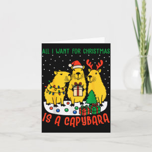 All I Want For Christmas Is A Capybara Xmas Tree C Card