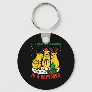 All I Want For Christmas Is A Capybara Xmas Tree C Key Ring