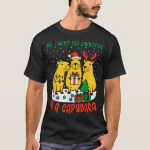 All I Want For Christmas Is A Capybara Xmas Tree C T-Shirt