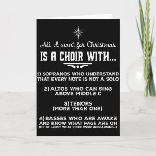 All I Want For Christmas Is A Choir With Sopranos Card