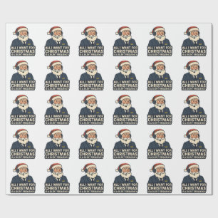All I Want for Christmas Is a Clear Frequency Air Wrapping Paper
