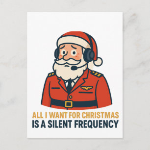 All I Want for Christmas Is a Clear Frequency Announcement Postcard