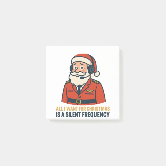 All I Want for Christmas Is a Clear Frequency Post-it Notes (Front)