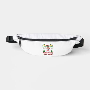 All I Want For Christmas Is A Cow Ugly Sweater T-S Bum Bags