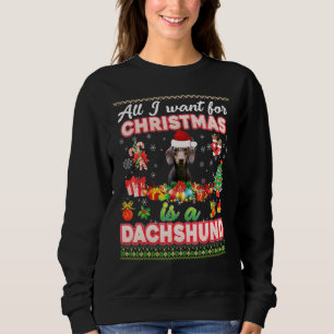 All I Want For Christmas Is A Dachshund Dog Sweate Sweatshirt