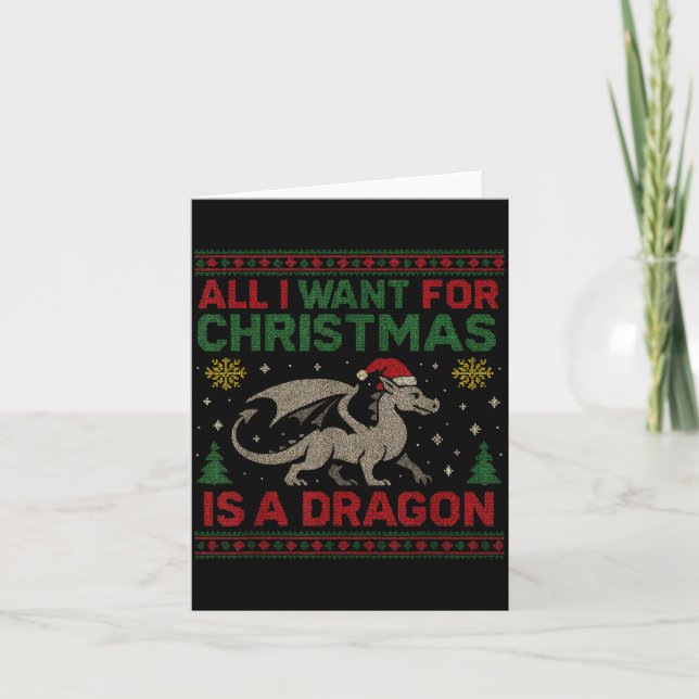 All I Want For Christmas Is A Dragon &amp; Books U Card (Front)