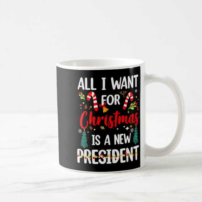 All I Want For Christmas Is A New President  Coffee Mug (Right)