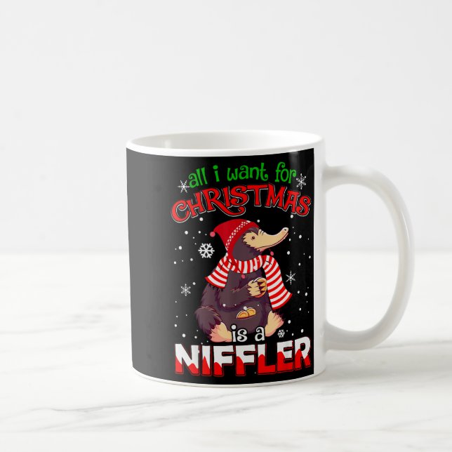 All I Want For Christmas Is A Niffler Women Men Ki Coffee Mug (Right)