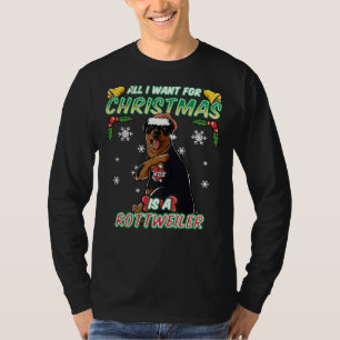 All I Want For Christmas Is A Rottweiler Santa Cla T-Shirt