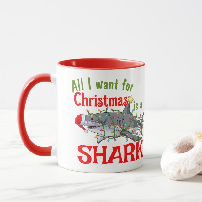 All I want for Christmas is a Shark Mug (With Donut)