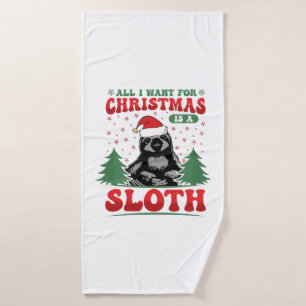 All I Want for Christmas is a Sloth Bath Towel