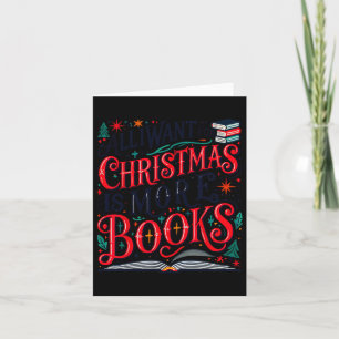 All I Want For Christmas Is Books Christmas Tree P Card