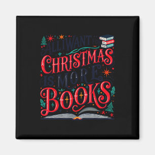 All I Want For Christmas Is Books Christmas Tree P Magnet