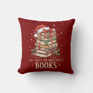 All I Want for Christmas is Books Cushion