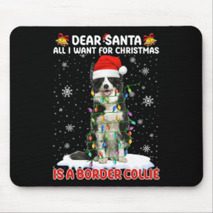All I Want For Christmas Is Border Collie Santa Do Mouse Pad