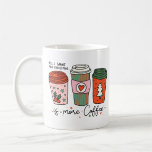 All I Want For Christmas Is Coffee Funny Coffee Mug