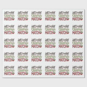 All I Want for Christmas Is Matcha Green Drink Wrapping Paper