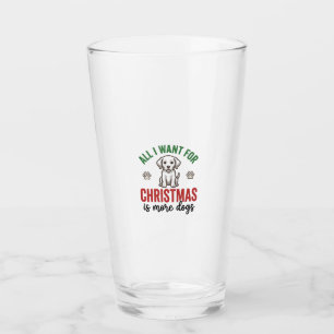 All I Want for Christmas Is More Dogs Vintage Desi Glass