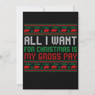 All I Want For Christmas Is My Gross Pay Invitation