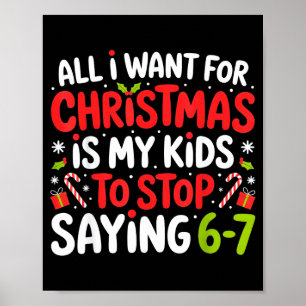 All I Want For Christmas Is My Kids To Stop Saying Poster