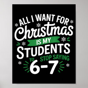 All I Want For Christmas Is My Students To Stop Sa Poster