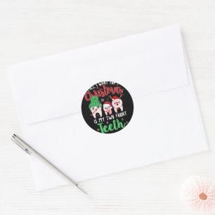 All I Want For Christmas Is My Two Front Teeth Classic Round Sticker