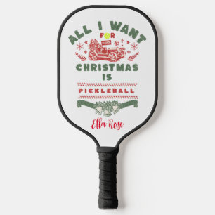 All I want for Christmas is Pickleball Vintage Pickleball Paddle