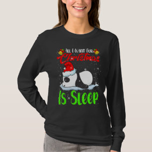 All I Want For Christmas Is Sleep Santa Panda Anim T-Shirt
