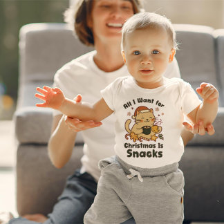 All I Want for Christmas Is Snacks Cute Cat Holida Sweatshirt